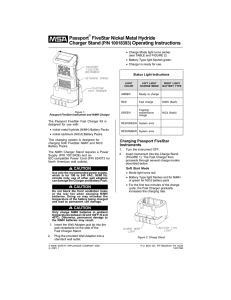 Passport FiveStar Nickel Metal Hydride Charger Stand 10017984