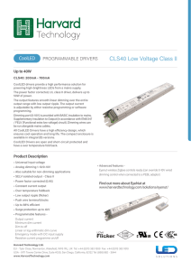 LED DRIVERS CLS40 Low Voltage Class II