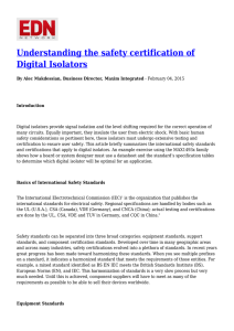 Understanding the safety certification of Digital Isolators