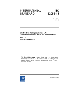 INTERNATIONAL STANDARD IEC 62052-11