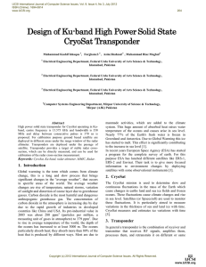 Design of Ku-band High Power Solid State CryoSat Transponder