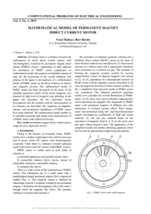 mathematical model of permanent magnet direct current motor