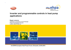 Inverter and programmable controls in heat pump