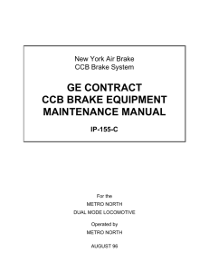 ge contract ccb brake equipment maintenance manual ip-155-c