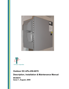 Outdoor DC-UPS-250-6070 User Manual