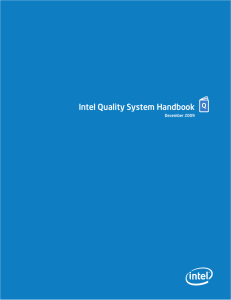 Intel Quality System Handbook