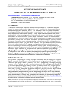 emerging technologies integrating technology into study abroad