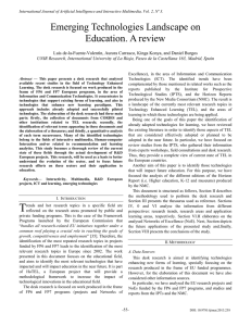 Emerging Technologies Landscape on Education. A review