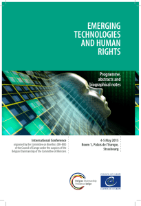 EMERGING TECHNOLOGIES AND HUMAN RIGHTS