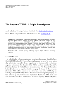 The Impact of XBRL: A Delphi Investigation