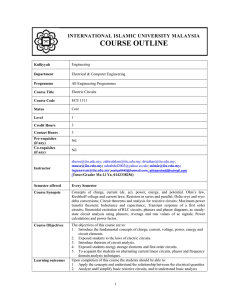 ECE 1311 Course Outlines SEMII 2010/2011