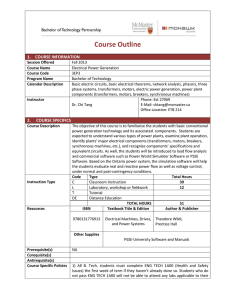 Course Outline - McMaster-Mohawk Bachelor of Technology