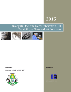 Nkangala Steel and Metal Fabrication Hub Feasibility – Phase 4