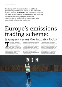 Europe`s emissions trading scheme