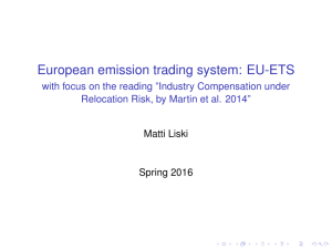 European emission trading system: EU-ETS