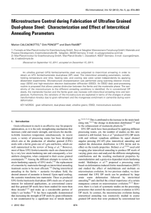 Microstructure Control during Fabrication of Ultrafine Grained Dual