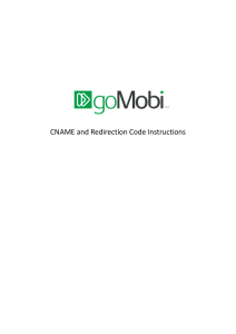 CNAME and Redirection Instruction