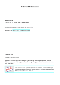 Conditions for trivial principal tolerances