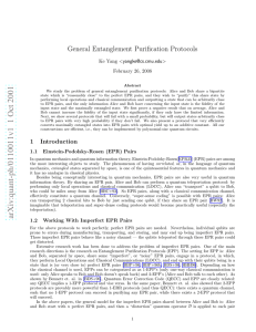 General Entanglement Purification Protocols