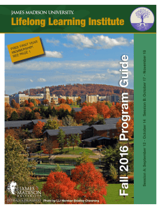 Fall 2 016 Program G uide - James Madison University