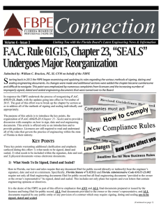 F.A.C. Rule 61G15, Chapter 23, “SEALS” Undergoes Major