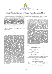 Field Oriented Control of Single Phase Induction Motor