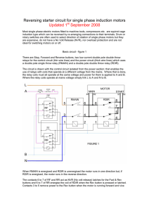 Reversing starter circuit for single phase induction motors Updated 1