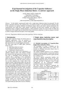 Experimental Investigation of the Capacitor Influence on the Single