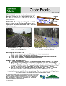 Grade Breaks - Center for Dirt and Gravel Road Studies
