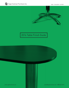 2016 Table Finish Guide