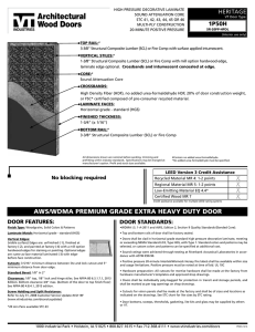 AWS PREMIUN GRADE EXTRA HEAVY DUTY DOOR AWS/WDMA