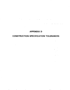 appendix d construction specification tolerances