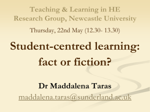 Student-centred learning: fact or fiction?