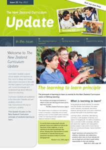 The learning to learn principle - NZ Curriculum Online
