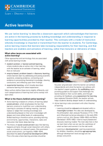 Active learning - Cambridge International Examinations