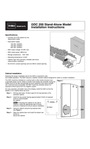 GDC 200 Stand-Alone Model Installation Instructions