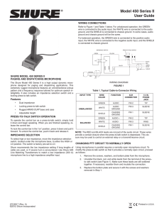 Shure 450 SERIES II Paging and Dispatching Microphone User Guide