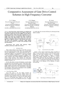 Comparative Assessment of Gate Drive Control Schemes in High