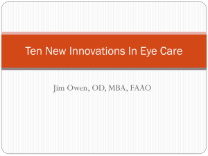 Ten New Innovations In Eye Care