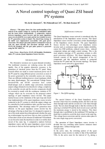 A Novel control topology of Quasi ZSI based PV systems