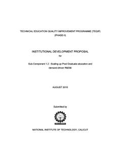 institutional development proposal august 2010