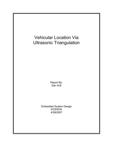 Vehicular Location Via Ultrasonic Triangulation