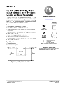 Wide Input Voltage, Low Dropout Linear Voltage Regulator