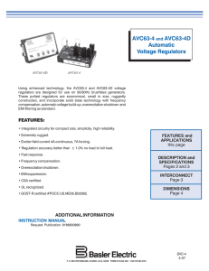 AVR63-4 and AVR63-4D Automatic Voltage Regulators