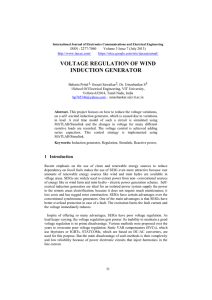 voltage regulation of wind induction generator