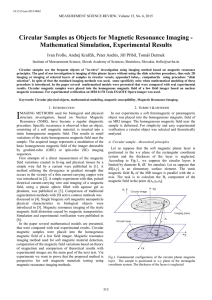 Circular Samples as Objects for Magnetic Resonance Imaging