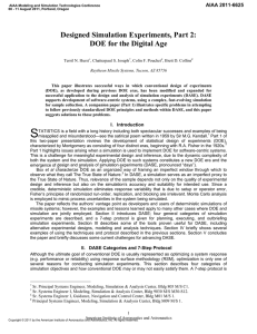 Designed Simulation Experiments, Part 2: DOE for the Digital Age