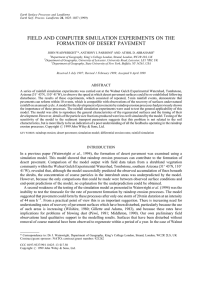 Field and computer simulation experiments on the formation of