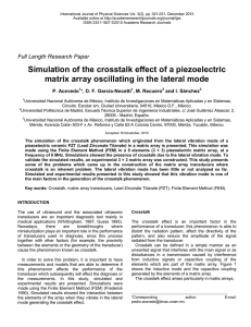 Simulation of the crosstalk effect of a piezoelectric matrix array