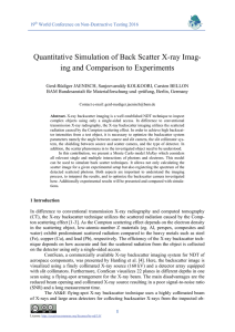 Quantitative Simulation of Back Scatter X-ray Imaging and